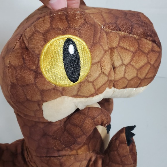 Jurassic Park T-Rex Plush Dinosaur Brown Stuffed Animal Toy - Picture 7 of 16